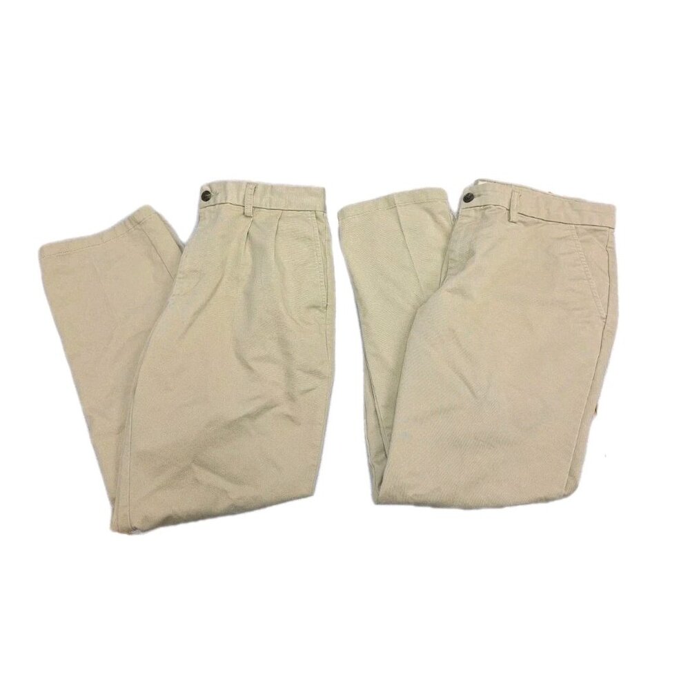 St. John's Bay Mens Beige Pants Loose Fit 34x30 Lot Of TWO